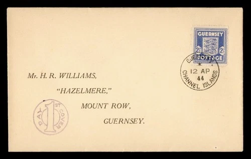 DR WHO 1941 GUERNSEY GERMAN OCCUPATION FDC WWII M71655