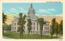 IRONTON, OHIO - COURT HOUSE - OLD POSTCARD VIEW