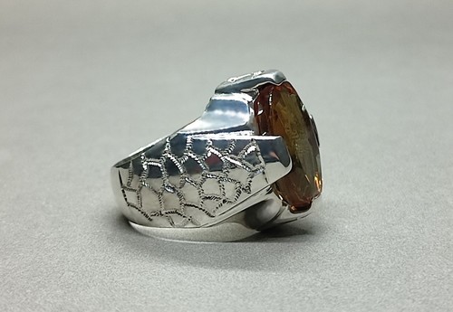 Oval Cut 12 Carat Alexandrite Sterling Silver 925 Handmade Alexandrite Mens Ring - Picture 8 of 12