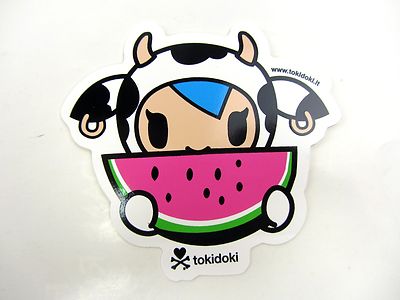 4 Lot TOKIDOKI Stickers TKDK Flag Mozarella Juicy Tiger Boxer