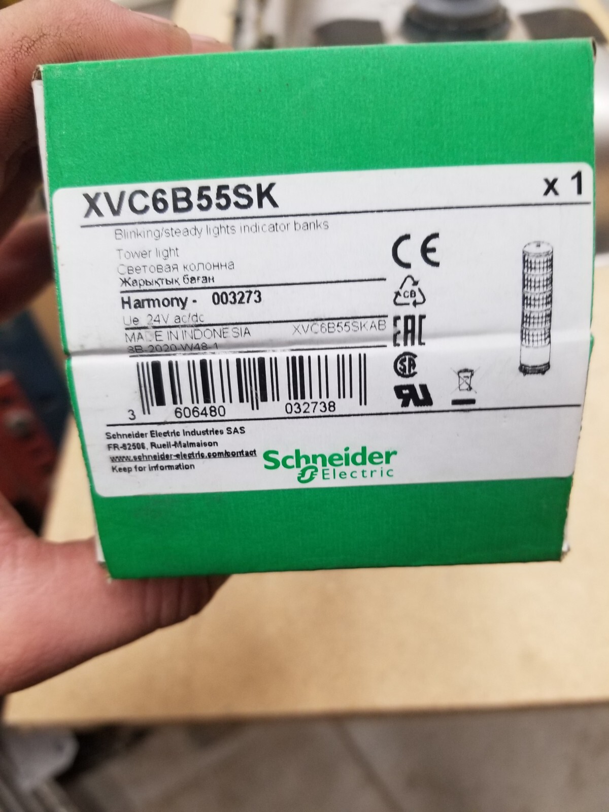 Schneider Electric XVC6B55SK Tower Light 60mm