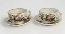 VTG Johnson Brothers HARVEST TIME Set Of 2 Cups And Saucers