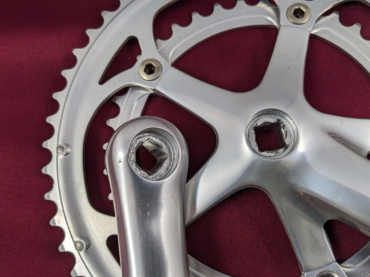 03 CAMPAGNOLO MIRAGE CRANKSET 53×39 170 Campagnolo Mirage 53/39t Crankset 9 Speed 170 Silver Vintage