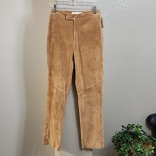 New Vintage Margaret Godfrey High Waist Straight Leg 100 Suede Pants Size 8