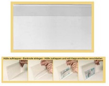 Banknote sleeves Klapphüllen Cases 201x127mm For Banknotes KOBRA T93 5 Pack