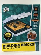 Waffle Wow Building Brick Waffle Maker- Stackable Bite Size- Nonstick Electric