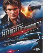 WILLIAM DANIELS SIGNED KNIGHT RIDER KITT 8X10 PHOTO EXACT PROOF BECKETT COA BAS