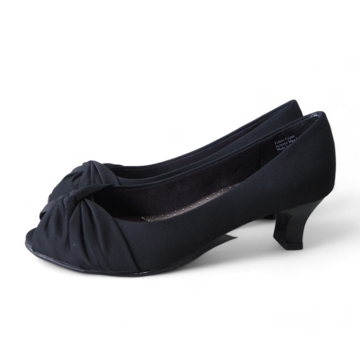 Coach and Four Peep Toe Kitten Pump Heels Black Women's