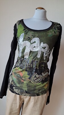 Desigual Shirt Gr.M , 3mal getragen... T- Shirt Langarm Shirt Gr.38 NP 79 