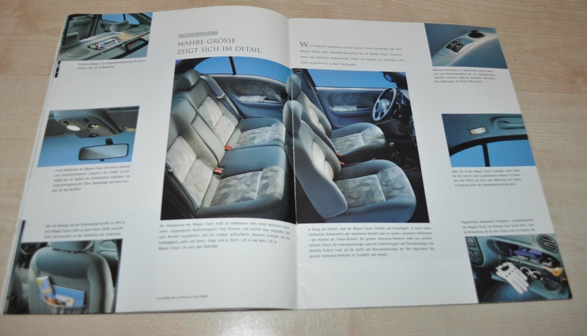 Renault Megane Classic Brochure Prospekt Prospectus | eBay