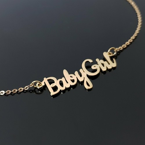 Baby Girl Necklace Gift For Girlfriend Or Sister Birthday Nameplat Girls Jewelry - Picture 8 of 10
