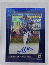 2021 Panini Donruss Optic Baseball Anderson Tejeda Blue Mojo Prizm Auto /99 RR