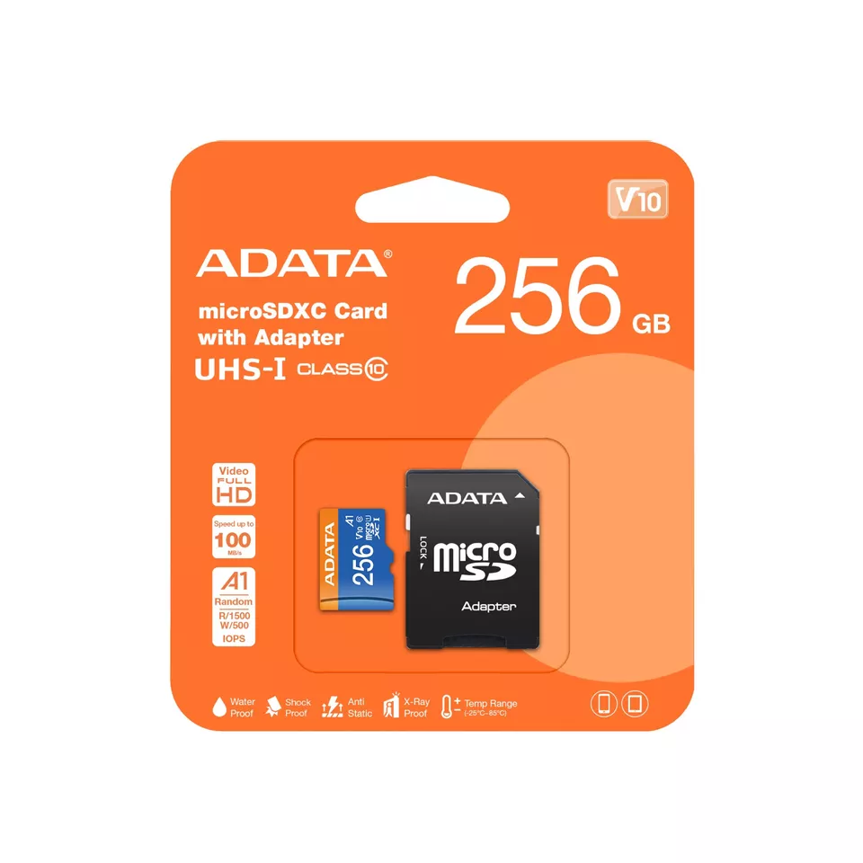 ADATA 256GB Micro SD Card, Switch Action Cam Compatible Memory Card, UHS-I SDXC - Image 2 of 4