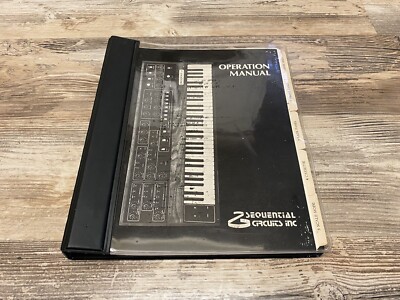 Sequential Circuits Prophet 5 Owners Manual Original Not A Reprint,  Perfect Con
