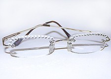 NEW CLEAR READING GLASSES READERS MADE WITH SWAROVSKI CRYSTAL STONES
