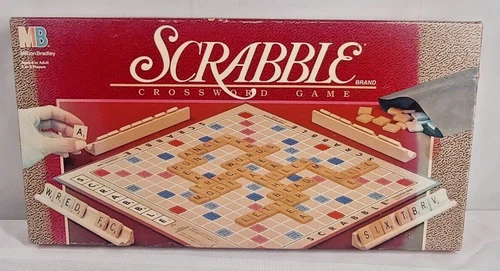 Vintage Scrabble Board Game Complete 1989 Milton Bradley Crossword Word