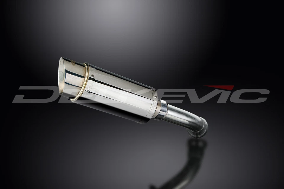 BMW K1200R 2005-2009 Delkevic Slip On 8" Round Stainless Exhaust Muffler Kit - Image 3 of 4