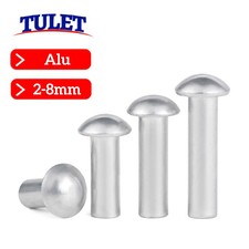 Halbrundnieten DIN 660 Aluminium Alu Niete Nieten 2mm 2,5mm 3mm 4mm 5mm 6mm 8mm