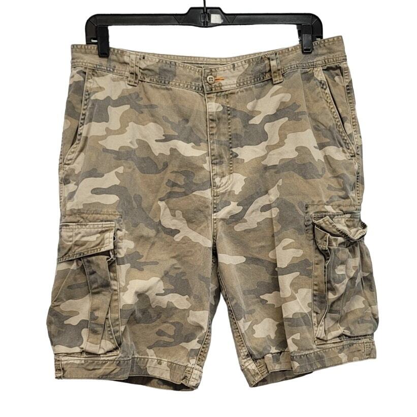 Rough Hewn Mens Size 40 100% Cotton Long Camo Camouflage Cargo - Main Image