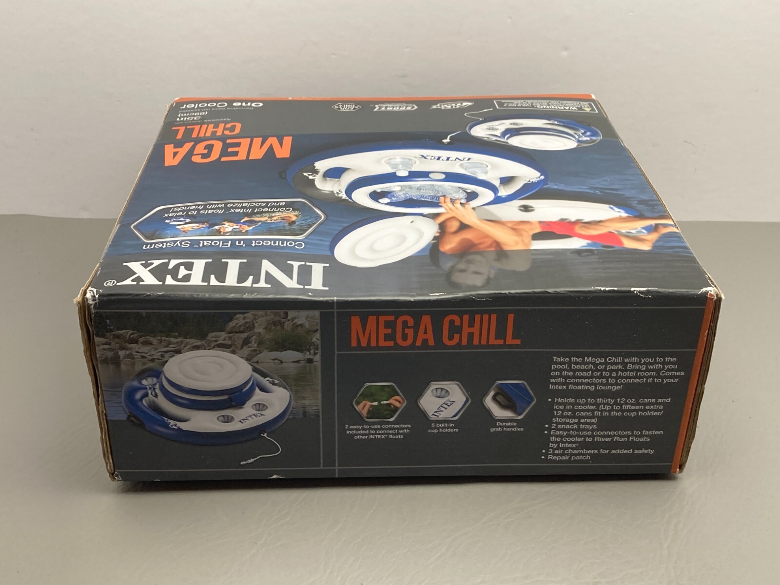 Intex Mega Chill Inflatable Floating Cooler 35” New