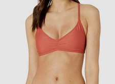  78 Volcom Women's Orange Simply Strappy Back Bikini Top Swimwear Size X-Large