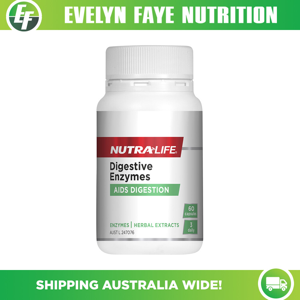 NUTRALIFE Digestive Enzymes 60 Capsules Lactose Digestion Support