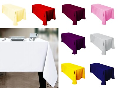Polyester Tischdecke verschiedene Größen & Formen, Anlass Hochzeit Partys Event Deko