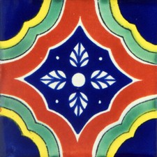 50 PIEZAS 4x4 C041 Azulejos Cerámica Talavera Mexicana Azulejos Hechos a Mano