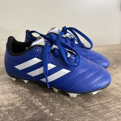 Adidas Soccer Cleats Blue White Kids Size 12 Unisex Lace Up