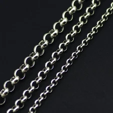 Wholesale 5M In Bulk Factory Round Rolo DIY Chains Stainless Steel 3/5/6/8mm