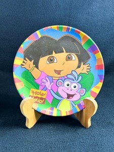 Dora the Explorer Child’s food plate Nickelodeon vtg ZAK MELAMINE PLASTIC