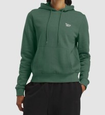 Reebok Women's Green Long-Sleeve Fleece Hoodie Size M