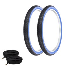 PRO TIRES 26 x 2.125 Black/Blue G-5009 W/ HEAVYDUTY TUBES