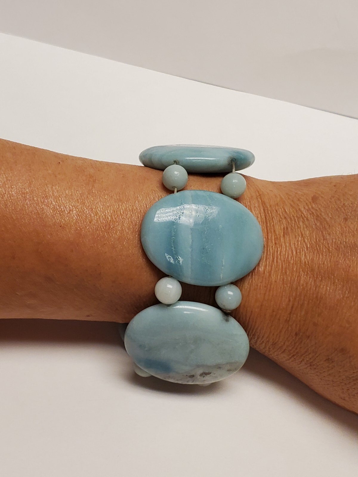 Statement Chunky Multitone Natural Stone Bracelet - image 1
