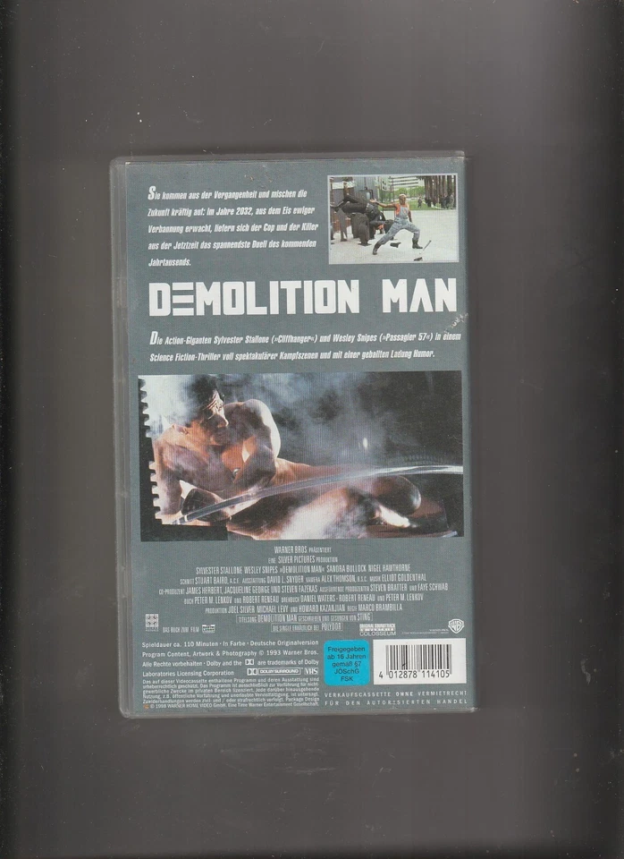 Demolition Man VHS - Bild 2 von 2