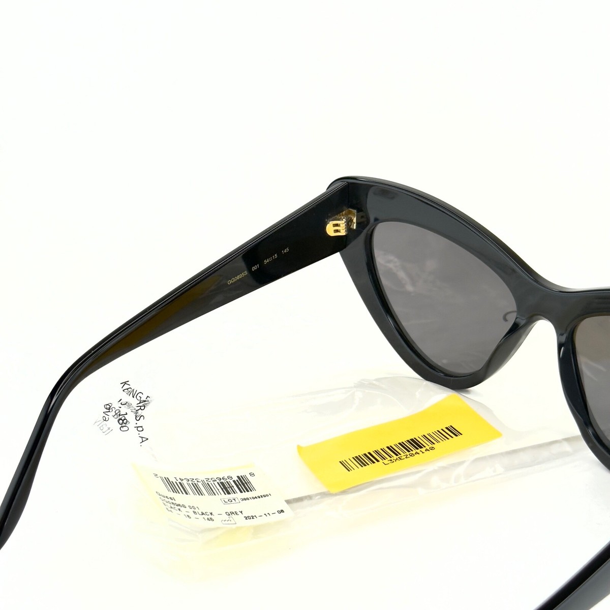 GUCCI Gg0895s 0895 Black Cat Eye Runway 001 Retro Fashion Chunky