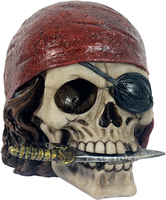 "Totenkopf \"Pirat Mit Messer\" - Gothic, Halloween, Dekoration"