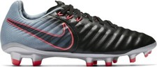 Nike JR Tiempo Legend VII FG Leather Soccer Cleats Black Armory Navy Size 4Y