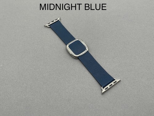 Bracelet cuir véritable Apple Watch boucle moderne 42 mm 41 mm 40 mm TOUTES COULEURS - Photo 25/29