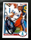 BRUCE MATTHEWS HOF OILERS SIGNED AUTOGRAPHED 1991 UPPERDECK FOOTBALL CARD D