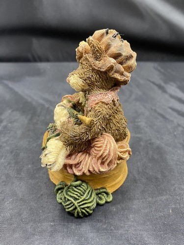 Boyds Bears Friends Cat ‘94 Cookie Catberg 2250 Knittin' Kitten Trinket Box Vtg - Picture 2 of 10