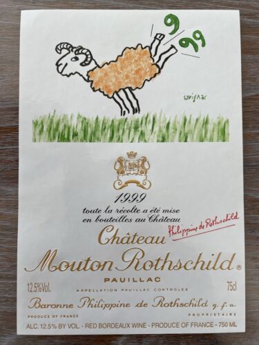 Étiquette Château Mouton Rothschild 1999 - 75 cl - Export - Bild 1 von 5