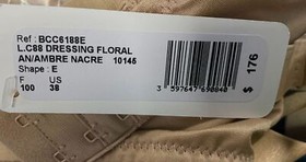 Lise Charmel Women Beige Charming Guipure Lace Demi-Cup Bra Size 38E