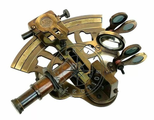 Antique Brass Working Vintage Nautical Ship Astrolabe Marine Sextant Collectible