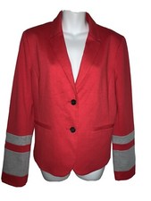 GAP Academy Blazer Fully Lined Blazer Jacket Sz 12 Red Gray EUC