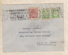 24E134 MARCOPHILIE lettre CONSULAT DE FRANCE LISBONNE pour PARIS 1935
