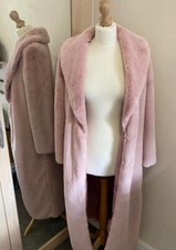 House Of  CB Faux Fur Pink  Coat