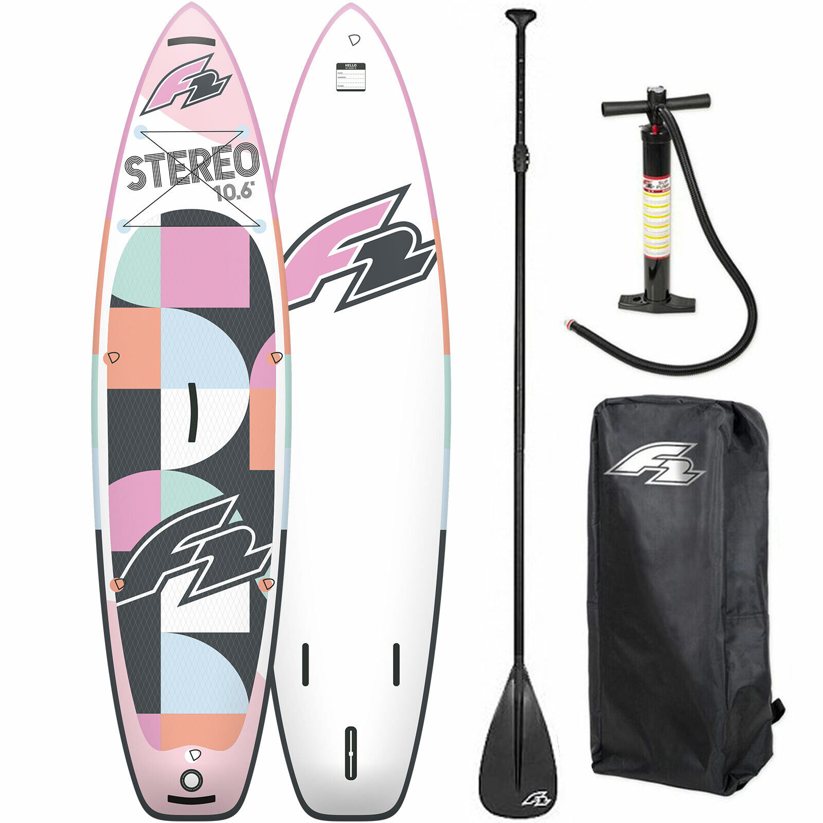 F2 Inflatable Stereo Woman 10\' 0\'\' Sup Damen Isup Stand up Paddle Board  Pink | eBay