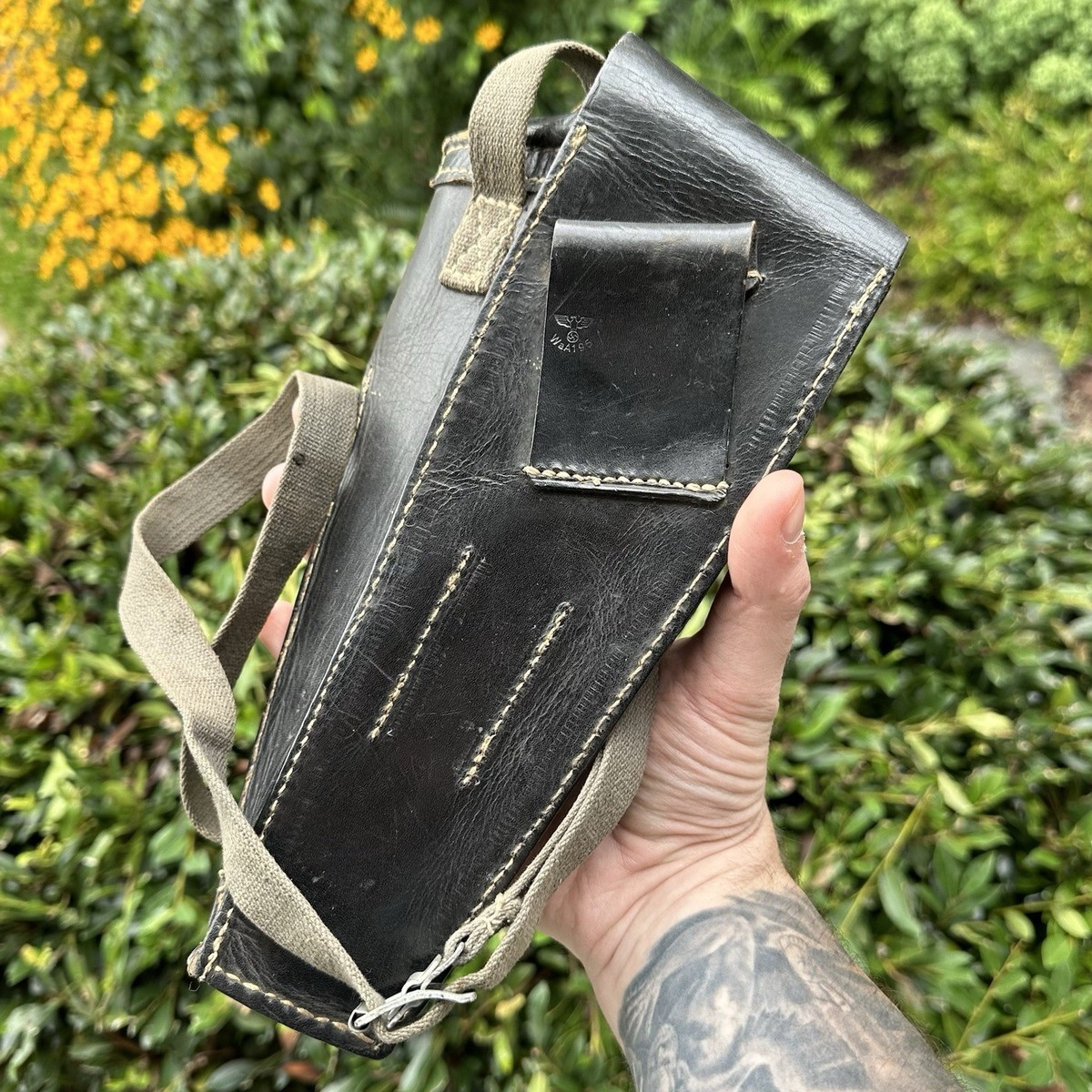 ORIGINAL WWII WW2 German K98 Rifle Grenade Launcher Leather Pouch