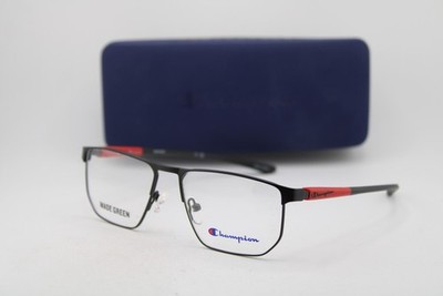 NEW CHAMPION REVEL 300 C01 BLACK RED GUNMETAL AUTHENTIC EYEGLASSES 51-15